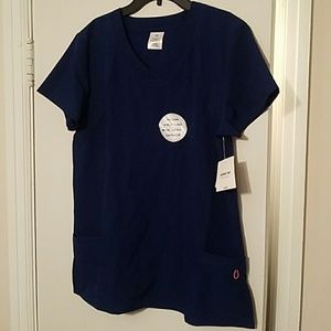 Ladies navy scrub top small NWT